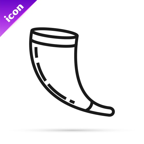 Traditional Shofar Horn Icon Vector Image