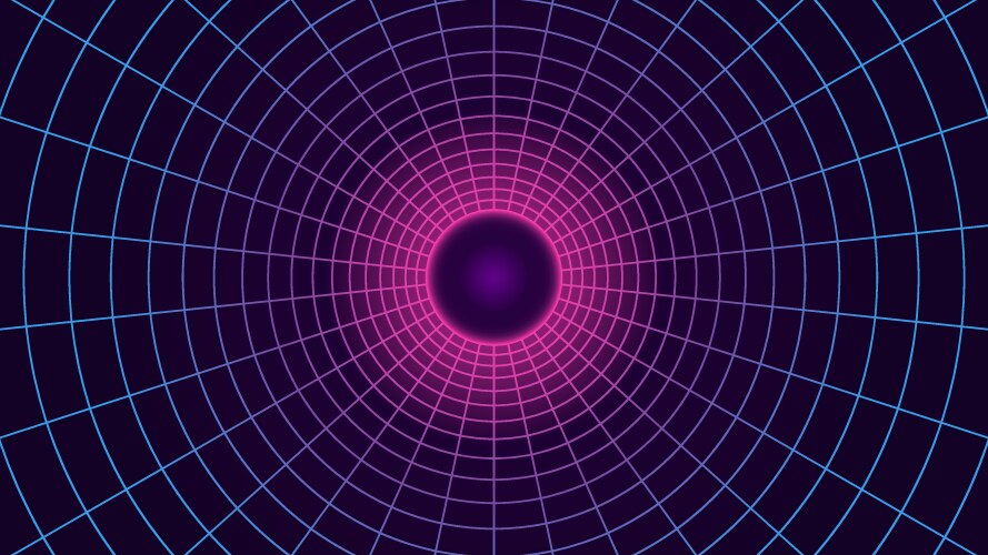 Futuristic synthwave and retrowave background Vector Image