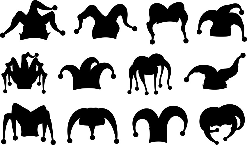 Harlequin Hats Collection Vector Image