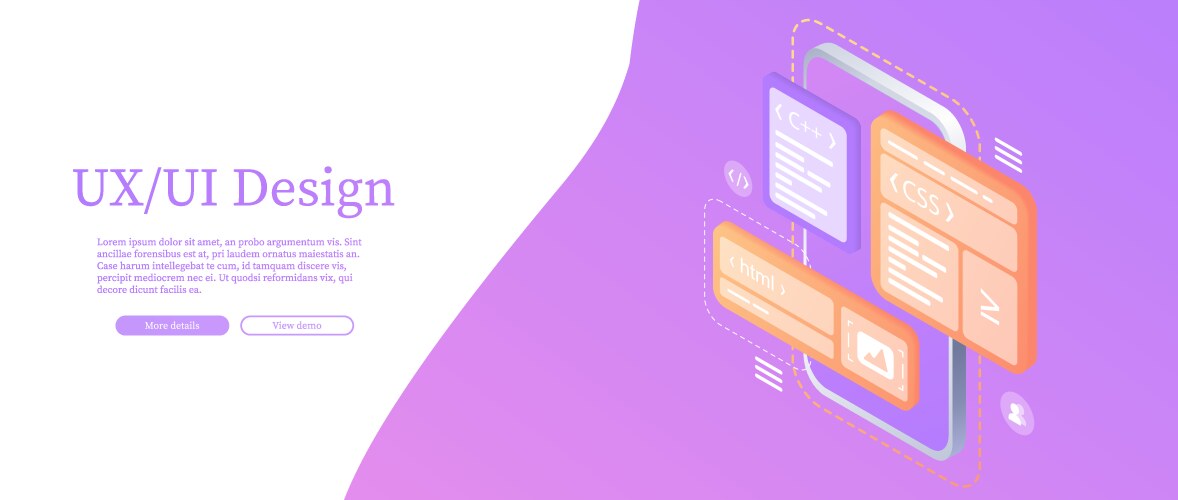 Creates a custom design for application ui ux vektorbild