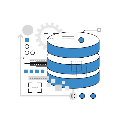 database server technology vector