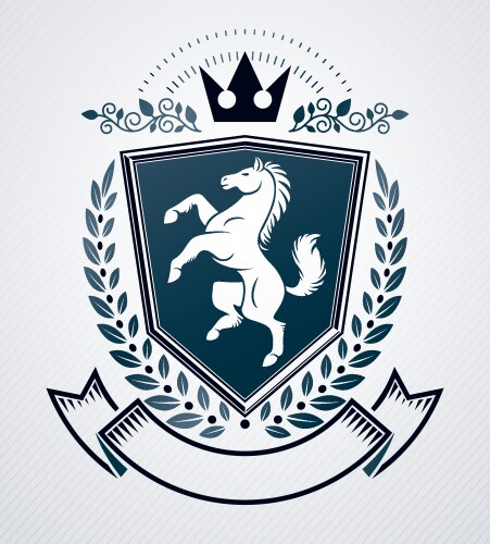 Coat arms heraldic royal emblem shield Royalty Free Vector