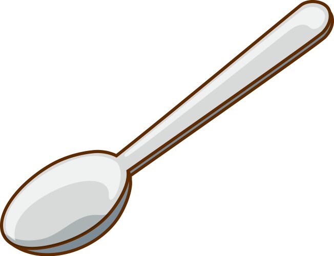 one spoon on white background vector image