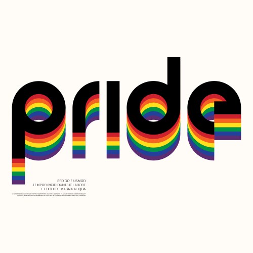 Lgbt community poster layout design template vector image