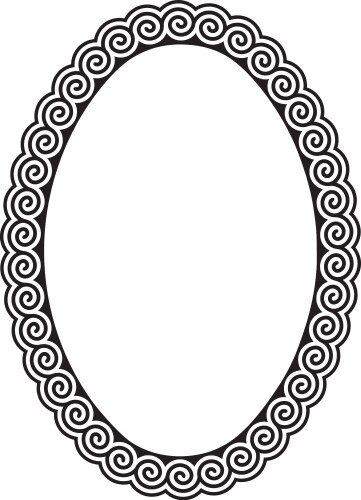 Oval frame Royalty Free Vector Image VectorStock