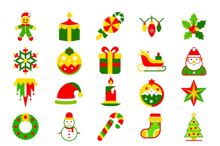 Christmas Icon Bundle - Festive & Cute Vector Image