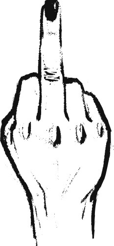 Middle finger of a womans hand inappropriate Vector Image