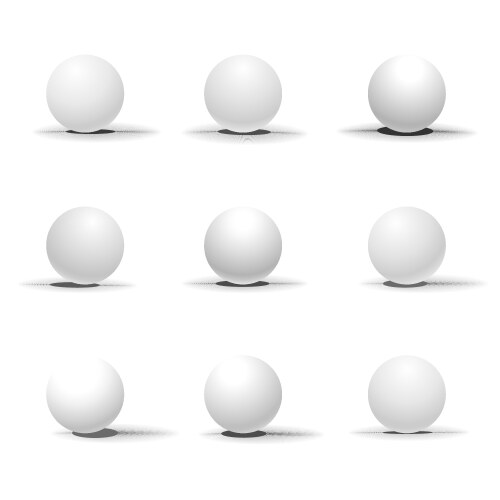 Halftone black and white sphere set Royalty Free Vector