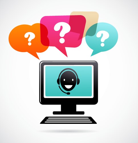 Customer service flat icon Royalty Free Vector Image