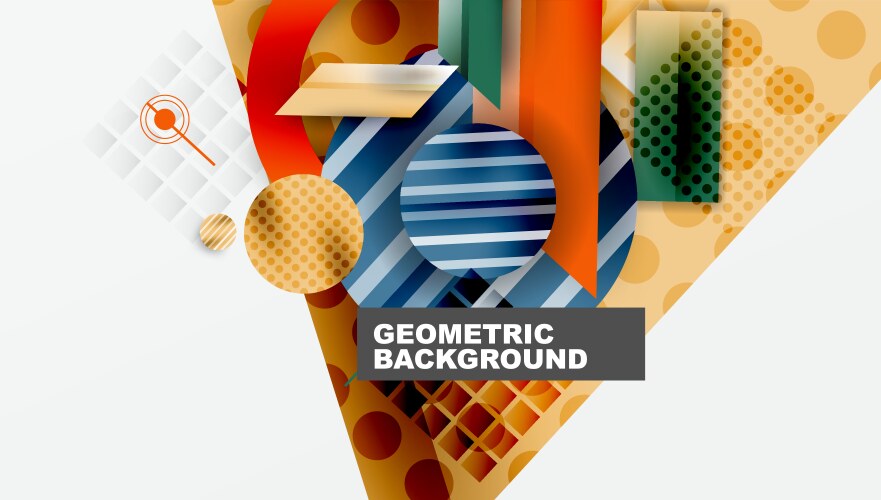 Dynamic complex geometric abstract background vector image