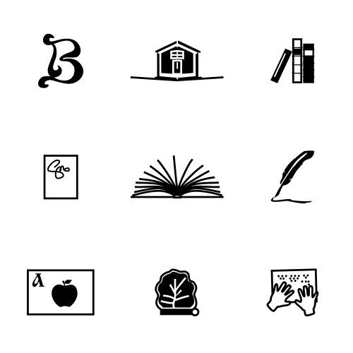 Book Icon Set Royalty Free Vector Image - VectorStock