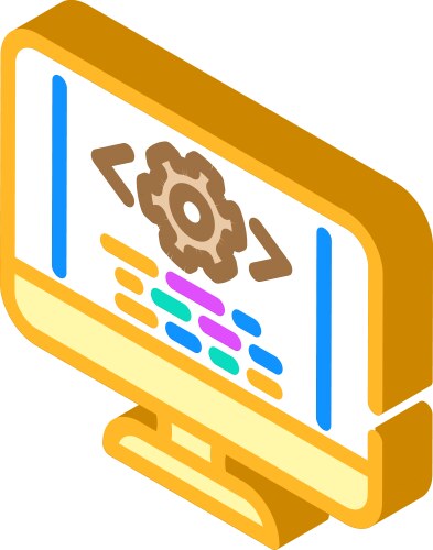 Code optimization analyst isometric icon vector image