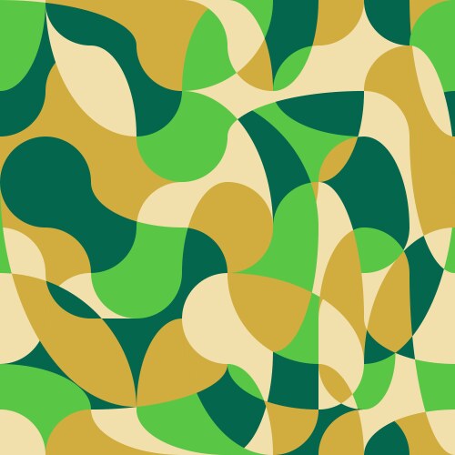 Curve continuous line overlap camouflage vector image