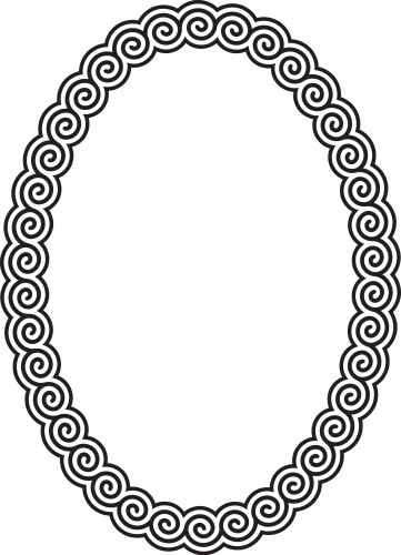 Oval frame Royalty Free Vector Image VectorStock