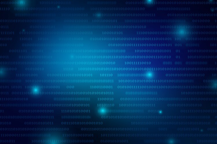 Stream of binary code design vector image