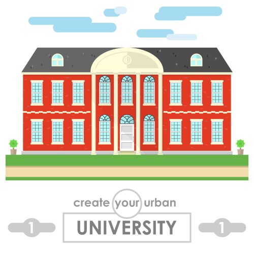 university building flat design vector image