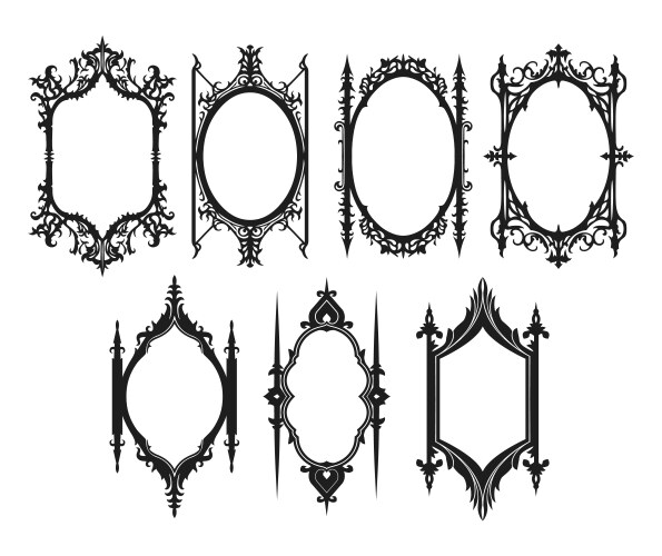 Elegant Swirl Frame Set Vector Image