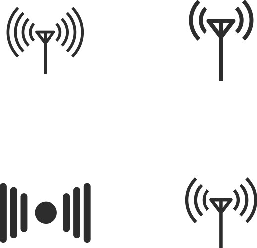 Wireless network icon Royalty Free Vector Image