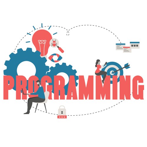 Coding and programming concept vektorbild