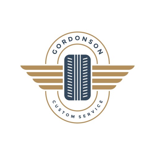 Retro Car Wheel Logo Template Vector Image