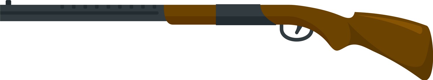 Modern hunting shotgun icon flat style Vector Image