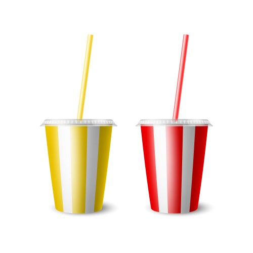 Stylized soda or cola in paper cup Royalty Free Vector Image