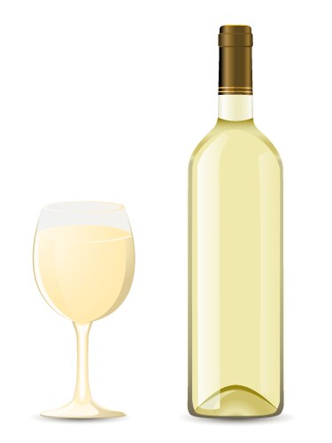 bottle and glass vector