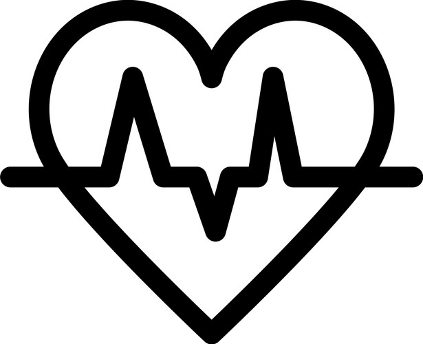 Chest pain linear icon affecting lungs and heart Vector Image