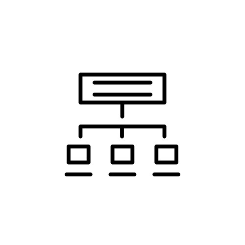 Algorithm icon for computer science data analysis vector image