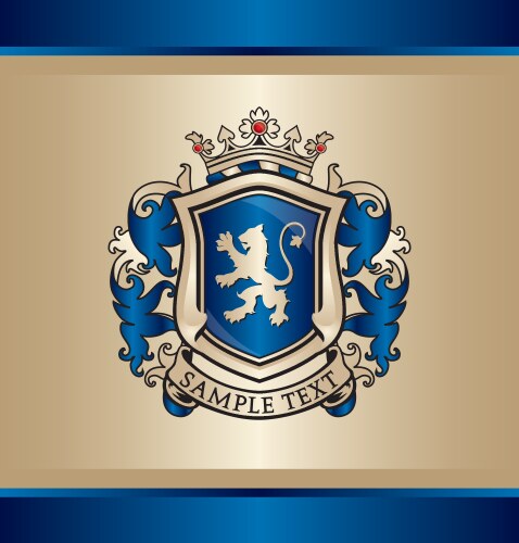 Royal Heraldic Shield Vector Image