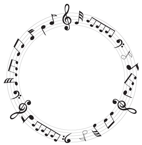 Sound wave with musical notation note sheet Vector Image