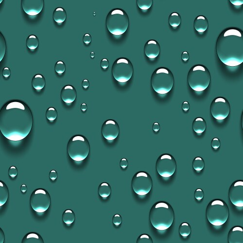 Water transparent drops seamless pattern Vector Image