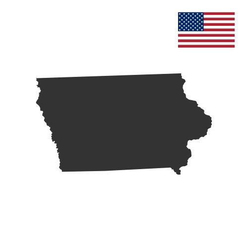 Iowa State Map Vector Image