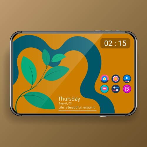 Mobile application menu user interface digital vector image