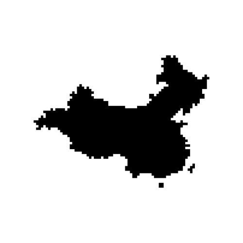 Pixel mosaic map china halftone design Vector Image
