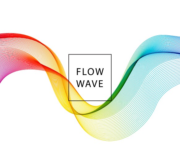 Abstract bright wave isolated on white background Vector Image