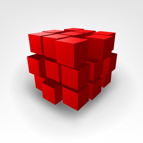 Abstract gold cube Royalty Free Vector Image - VectorStock