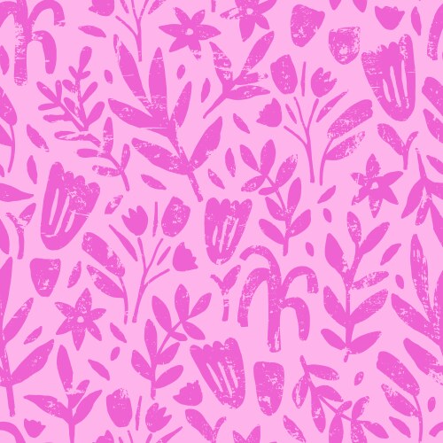 Seamless floral pattern with hand drawn plant Vector Image