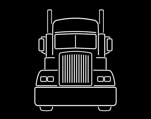 Semi truck lorry freight transportation Royalty Free Vector