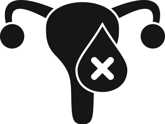 Blood menopause icon simple female cycle vector image