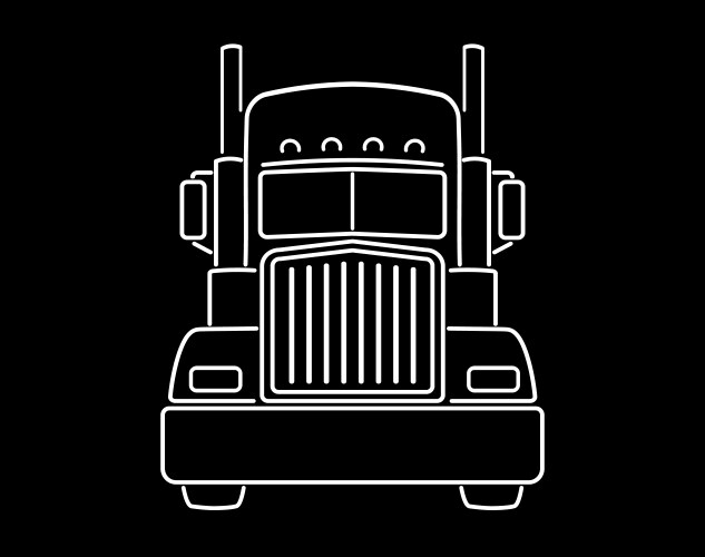 Semi truck lorry freight transportation Royalty Free Vector