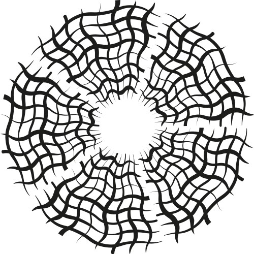 Spiderweb shape icon abstract net circular line vector image