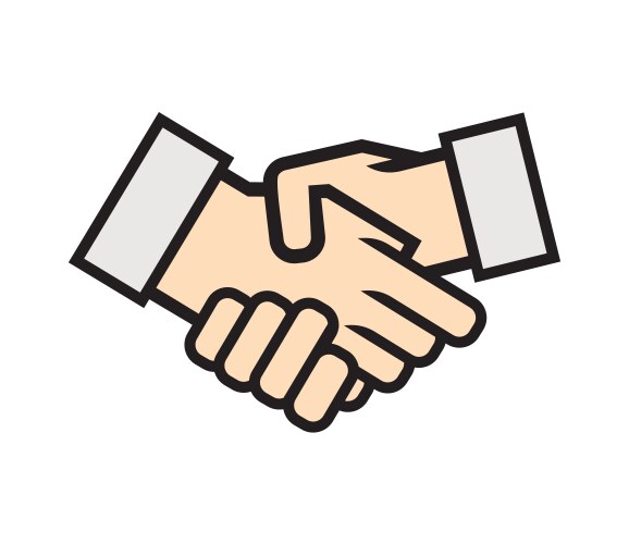 business handshake icon vector image