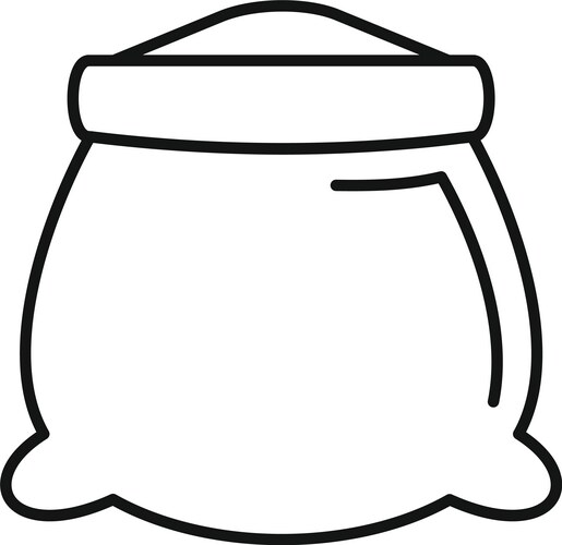 Open sack icon outline style Vector Image