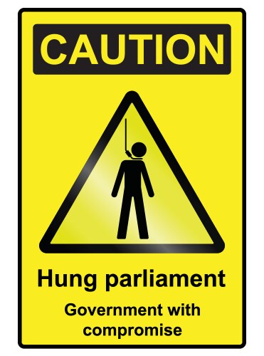 Political Instability Warning Sign Vector Image