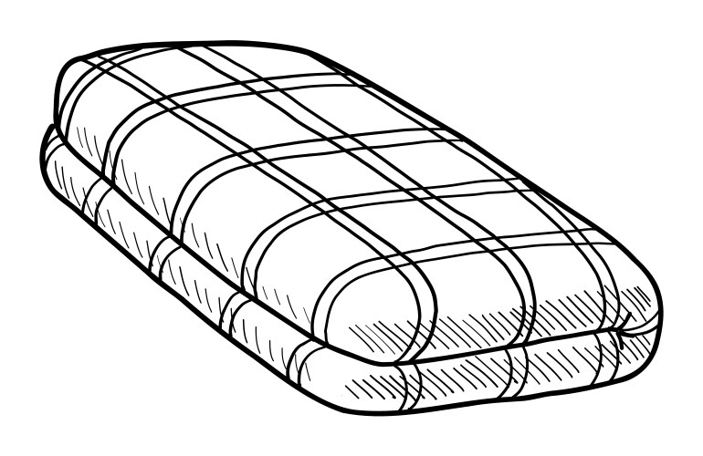 Plaid Blanket Sketch Vector Image