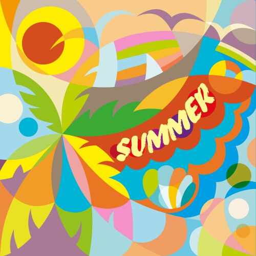 Summer time party poster Vector Image