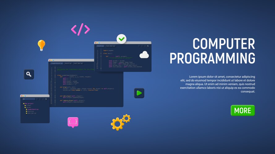 Concept of computer programming vektorbild