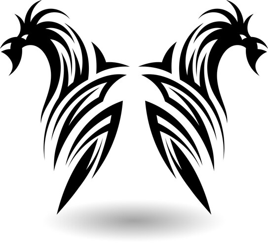 Demon tattoo tribal symbol Royalty Free Vector Image
