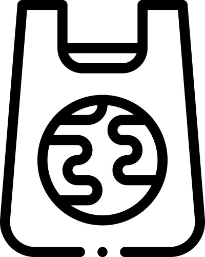 Plastic bin icon thin linear style design Vector Image